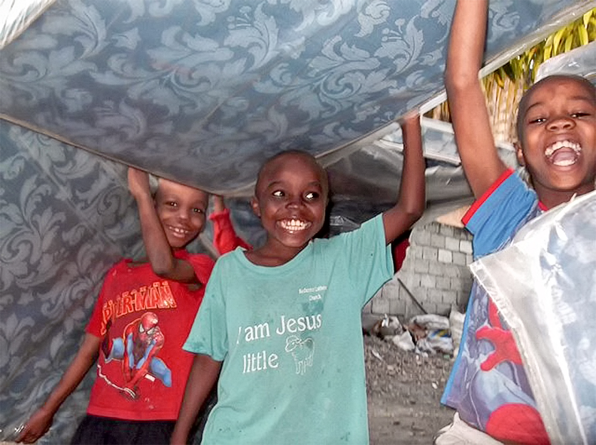 happy haitian children